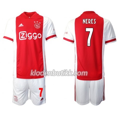 AFC Ajax David Neres 7 Barn Hjemmedraktsett 2020-2021 Kortermet (+ Korte bukser)